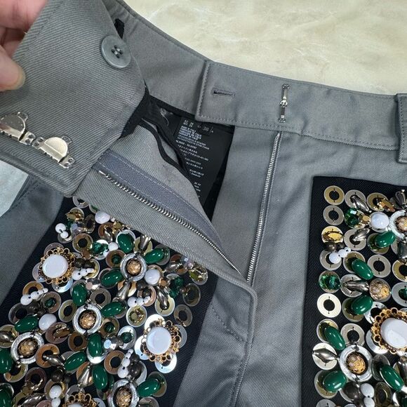 Prada $1980 Runway Embroidered Drill Shorts 38 - Picture 8 of 16